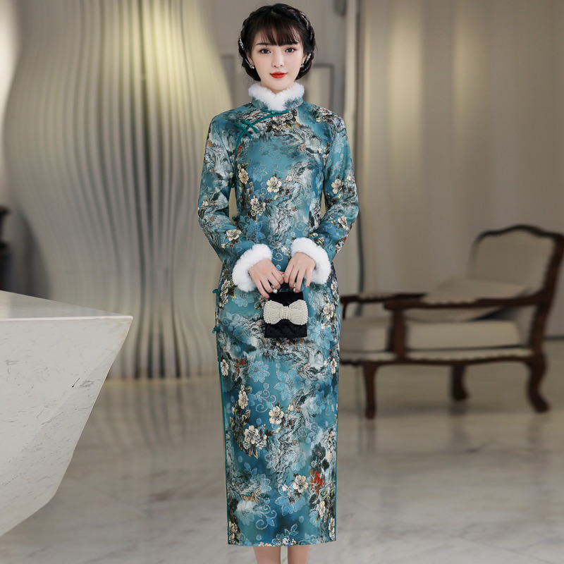 特价旗袍长款优雅冬季