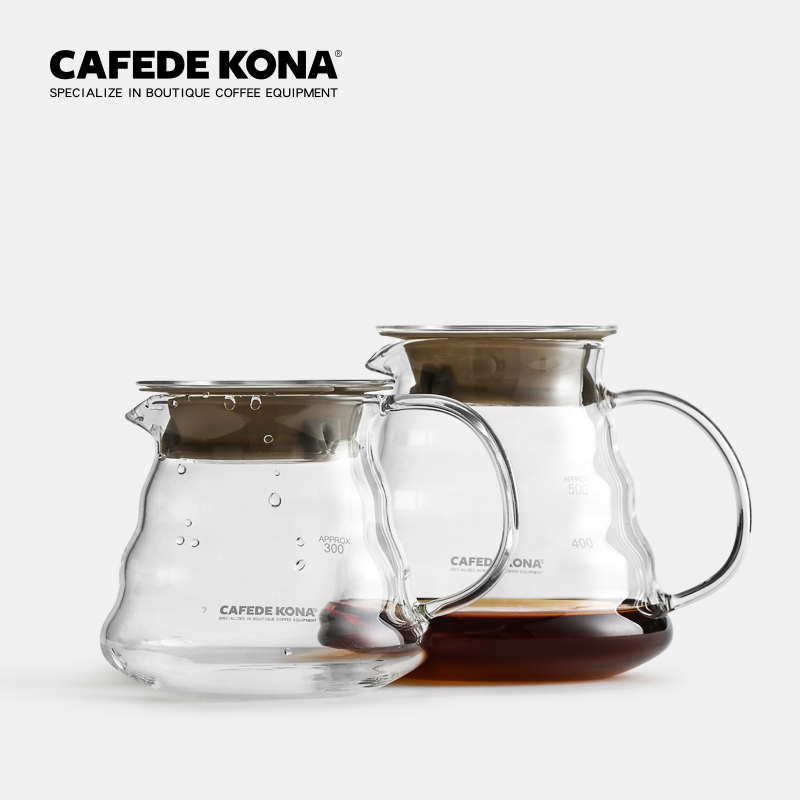 CAFEDEKONA手冲咖啡壶 家用耐热玻璃滴漏壶360/600云朵分享壶包邮