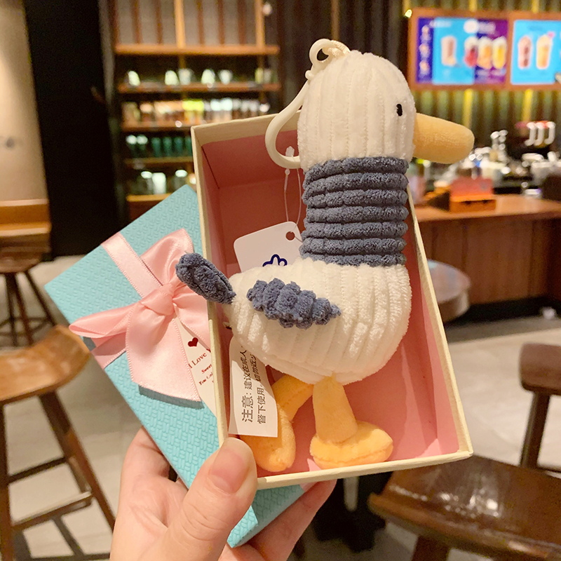 原创加油鸭书包挂件毛绒玩偶鸭子创意激励礼品实用送朋友生日礼物