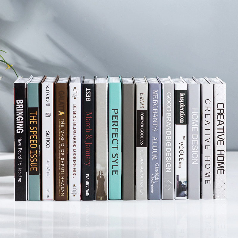 现代杂志假书摆件装饰书壳摄影道具咖啡厅网吧装饰品摆设模型书籍
