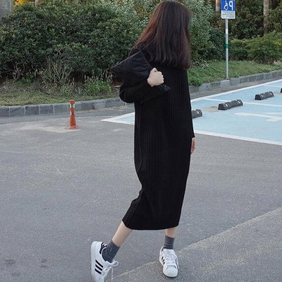 长款毛衣裙过膝修身加厚打底针织连衣裙女冬季2019套头毛衣女秋冬在类目 女装/女士精品, 毛衣中 - 来自Buy2taobao.com提供专业的淘宝代购服务
