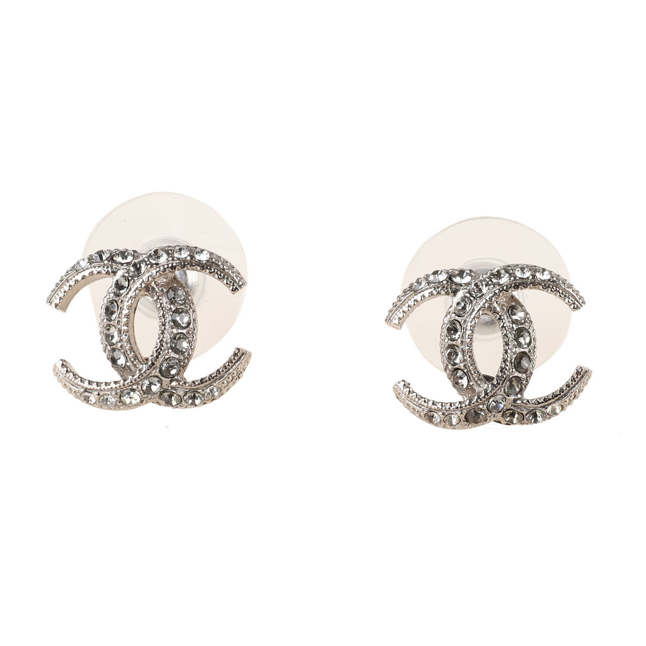 [9.8新]香奈儿chanel女士经典双c耳环耳坠925银