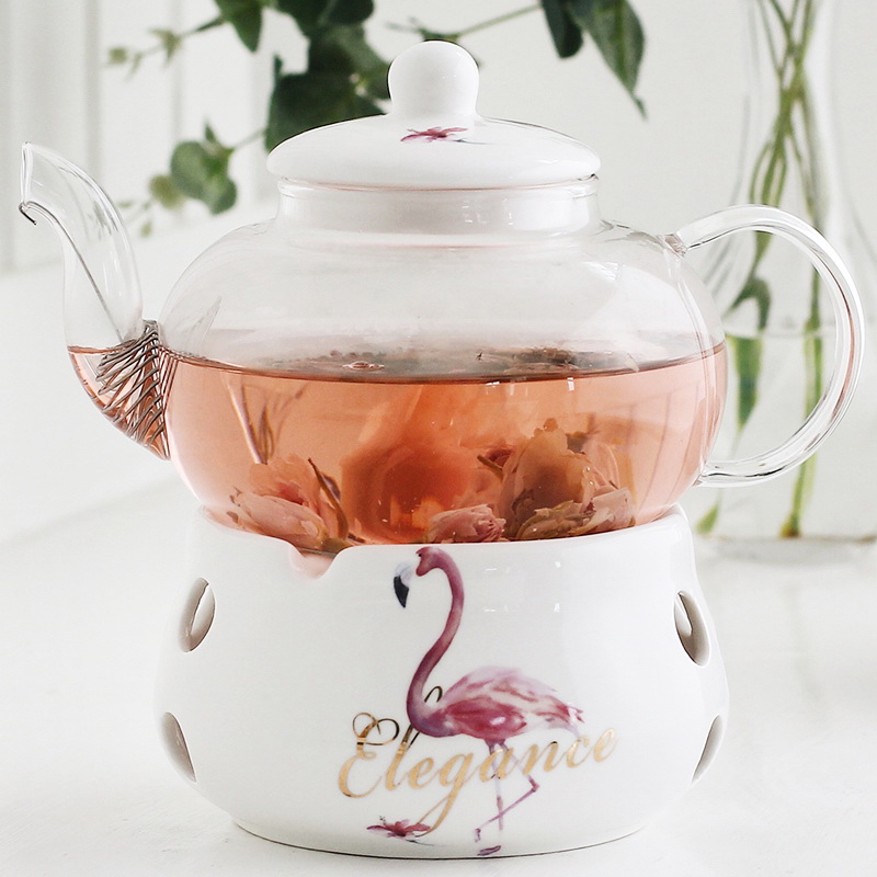 陶瓷玻璃花茶壶耐高温水果茶下午茶具花草茶具套装蜡烛加热花茶壶在类目 餐饮具, 茶具, 花草茶具中 - 来自Buy2taobao.com提供专业的淘宝代购服务