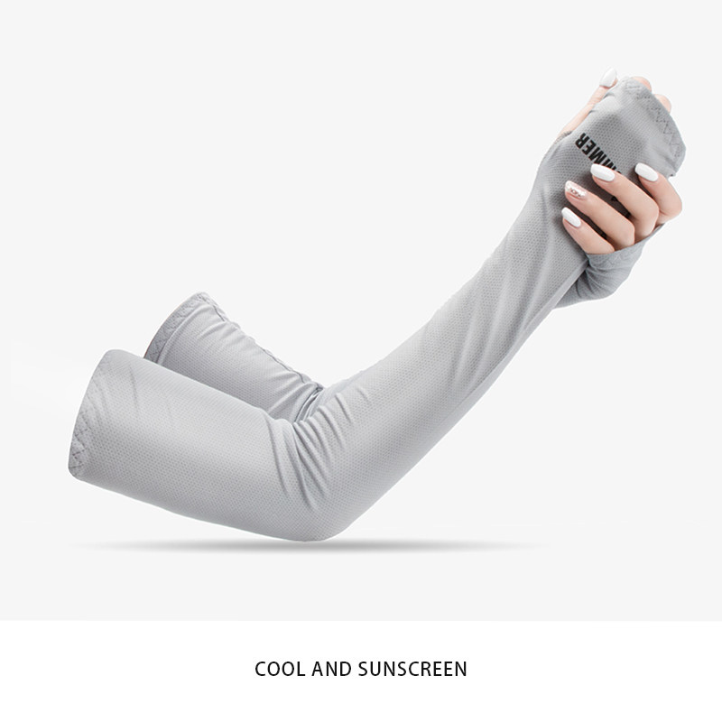 冰袖防晒女袖套户外透气冰凉护臂手臂套袖男夏季薄款手套开车袖子