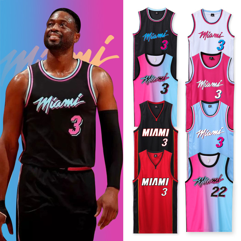 韦德3号球衣阿德巴约13巴特勒22热火城市版球衣儿童篮球服套装男