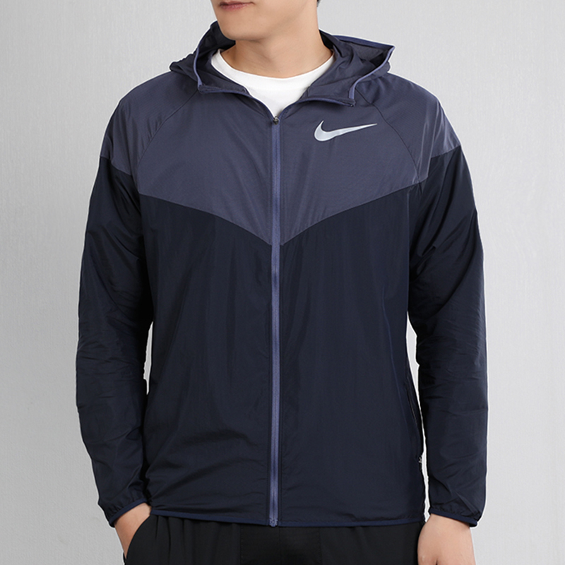 nike耐克男装2021春季新款运动服防风梭织外套薄款宽松夹克ar0258