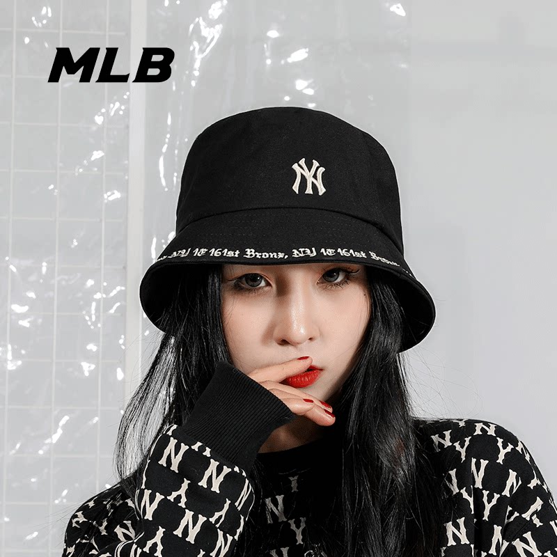 mlb官方帽子女帽21新款ny渔夫帽刺绣运动帽太阳帽遮阳帽男32cphg