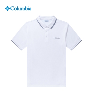 哥伦比亚短袖男装2024夏季新款运动服上衣POLO衫速干透气白色T恤