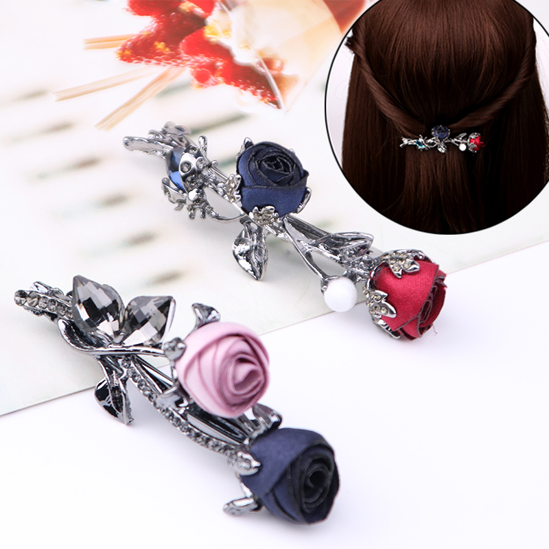 韩版女士复古花朵顶夹发夹韩国弹簧夹马尾夹刘海边夹顶夹发卡头饰|msdalam kategori Aksesori/Barang Kemas Fesyen, Aksesori rambut - dari Buy2taobao.com untuk memberikan perkhidmatan ejen Taobao profesional membeli