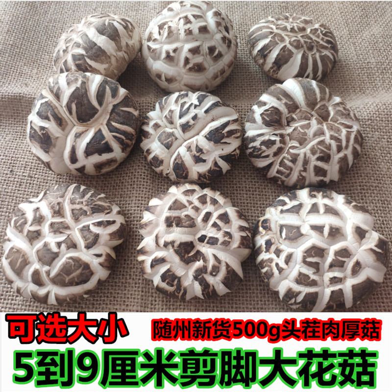 随州特级大花菇5到10公分超大香花菇干货冬菇蘑菇500g包邮小香菇