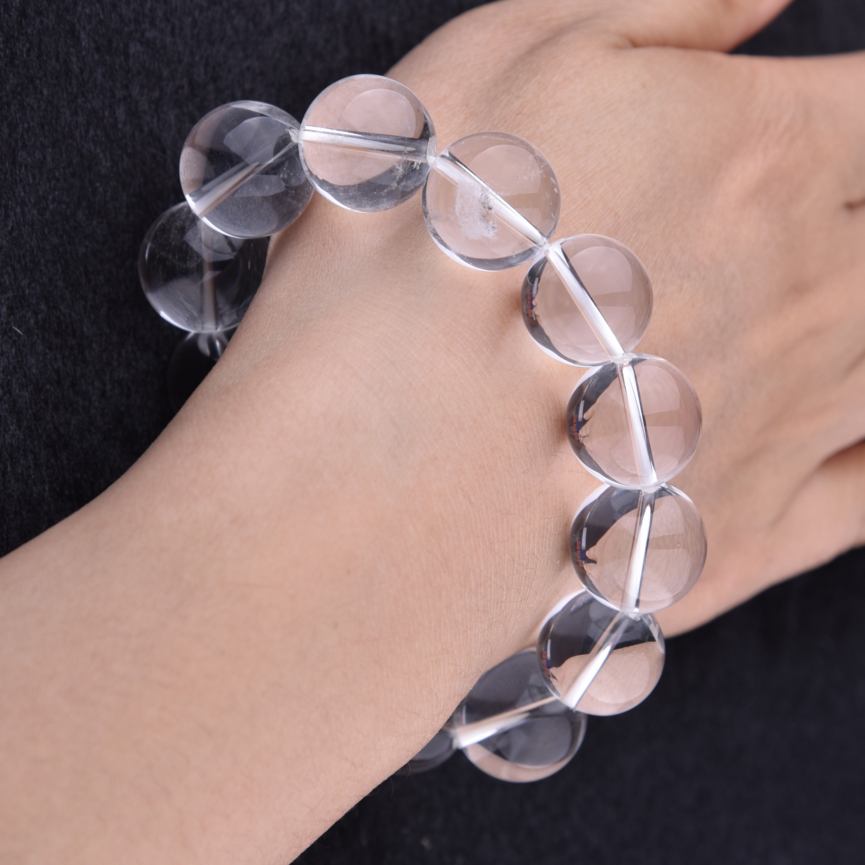 白水晶-光素手串(附鉴定证书)