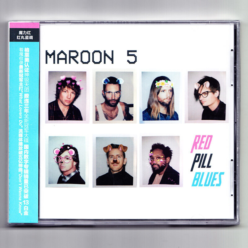 魔力红cd专辑 红丸蓝调 maroon 5 red pill blues cd