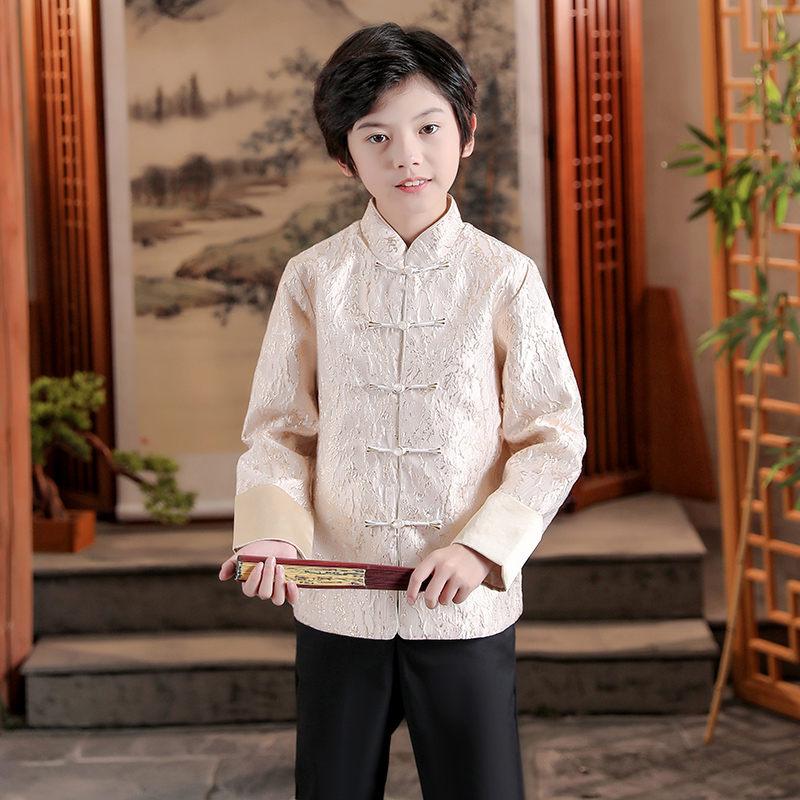 男童唐装汉服秋季男宝宝外套中式礼服小孩中国风童装儿童古装套装