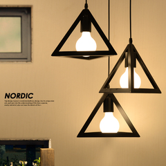 北欧创意西餐厅灯客厅loft个性灯具三头吧台过道吊灯铁艺工业吊灯