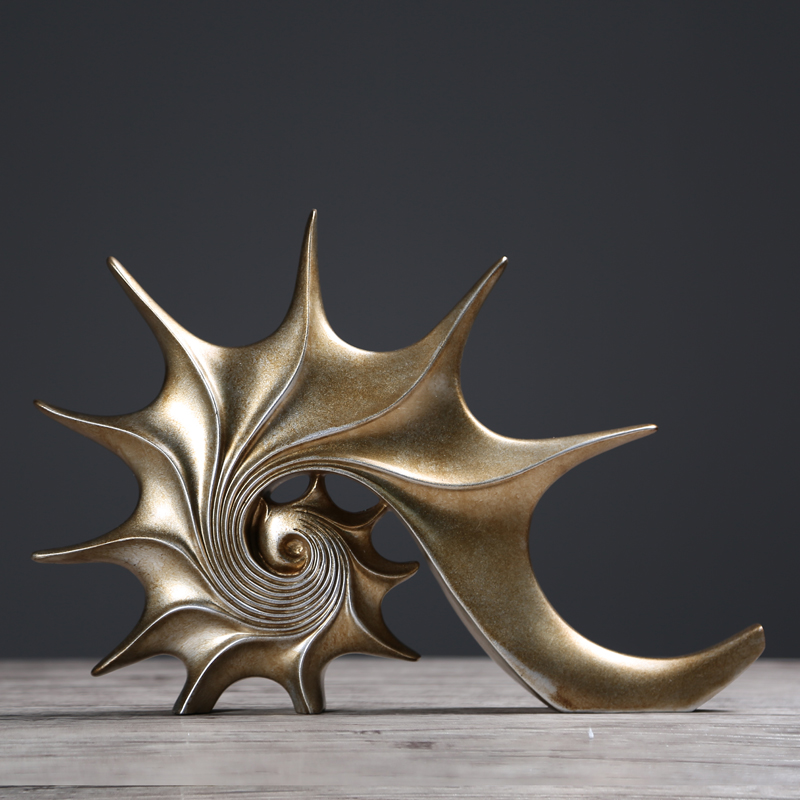 欧美式乡村复古创意海螺摆件装饰品客厅酒柜玄关摆设工艺品礼物