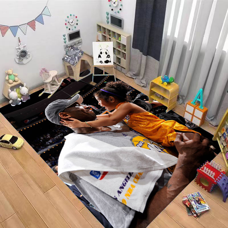 2024NBA球星詹姆斯库里欧文地毯篮球男生地垫儿童卧室床边客厅地