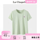 拉夏贝尔/La Chapelle小众白色短款露脐t恤女韩版ins显瘦短袖上衣