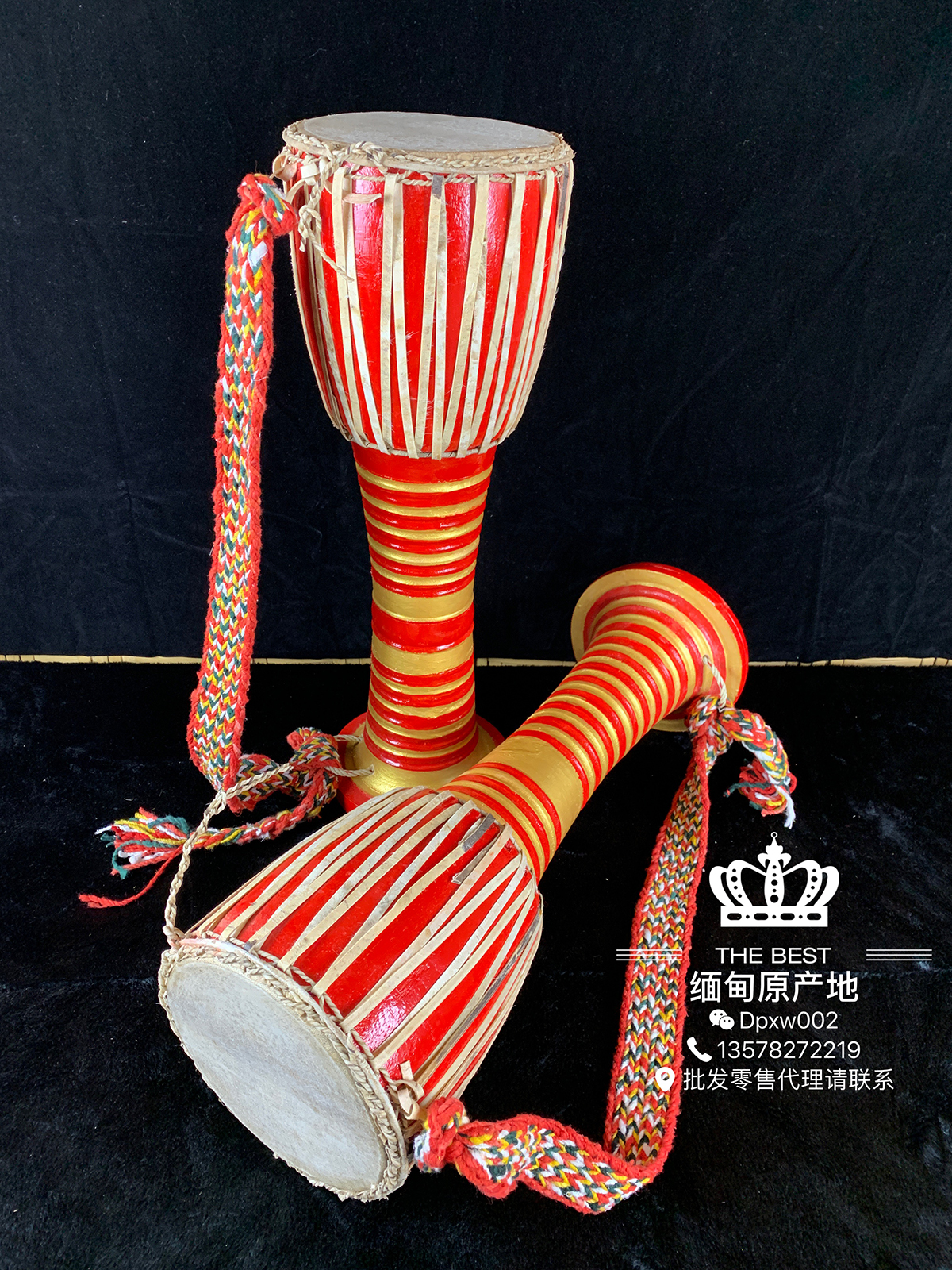 60cm象脚鼓#演奏云南鼓傣族象脚鼓跳舞乐器餐厅装饰门面儿童鼓