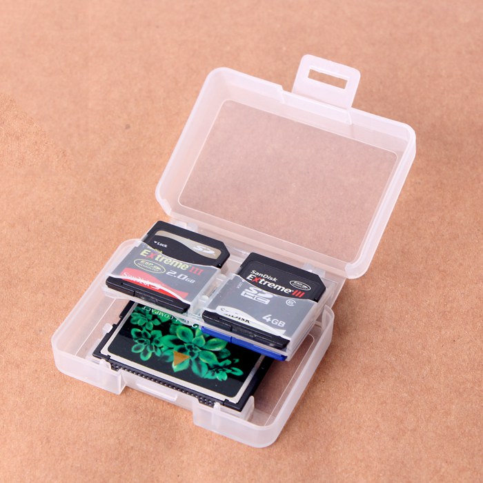 便携内存卡收纳盒CF SD存储卡盒多功能塑料防划多卡环保保护盒