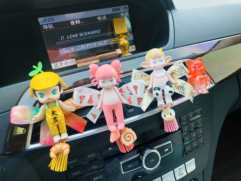 特价出风口汽车_正版popmart潘神星座系列空调夹卡通车载出风口香薰