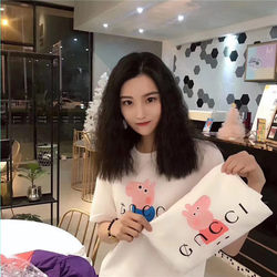 T恤女夏新款抖音同款小猪佩奇短袖体恤韩版潮