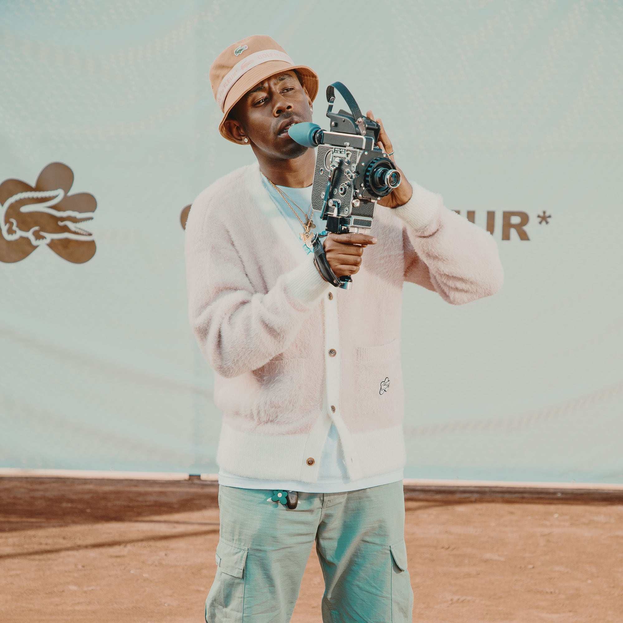 2019 golfwang le fleur solf cardigan鳄鱼联名开衫女毛衣秋冬男