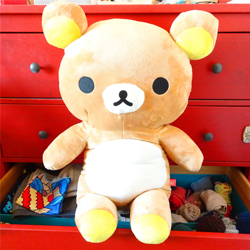 包邮外贸 出日本san x rilakkuma轻松熊 卡通公仔毛绒玩具70厘米