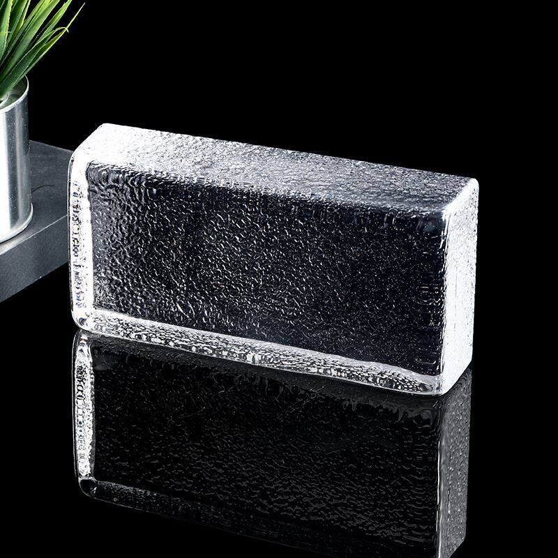 水晶方形玻璃砖烤色屏风半块卫生间打孔玄关彩色私密水晶砖磨砂