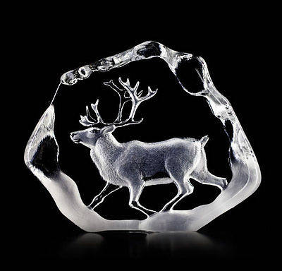 代购matsjonasson瑞士水晶驯鹿雕刻雕像33399小雕像摆件