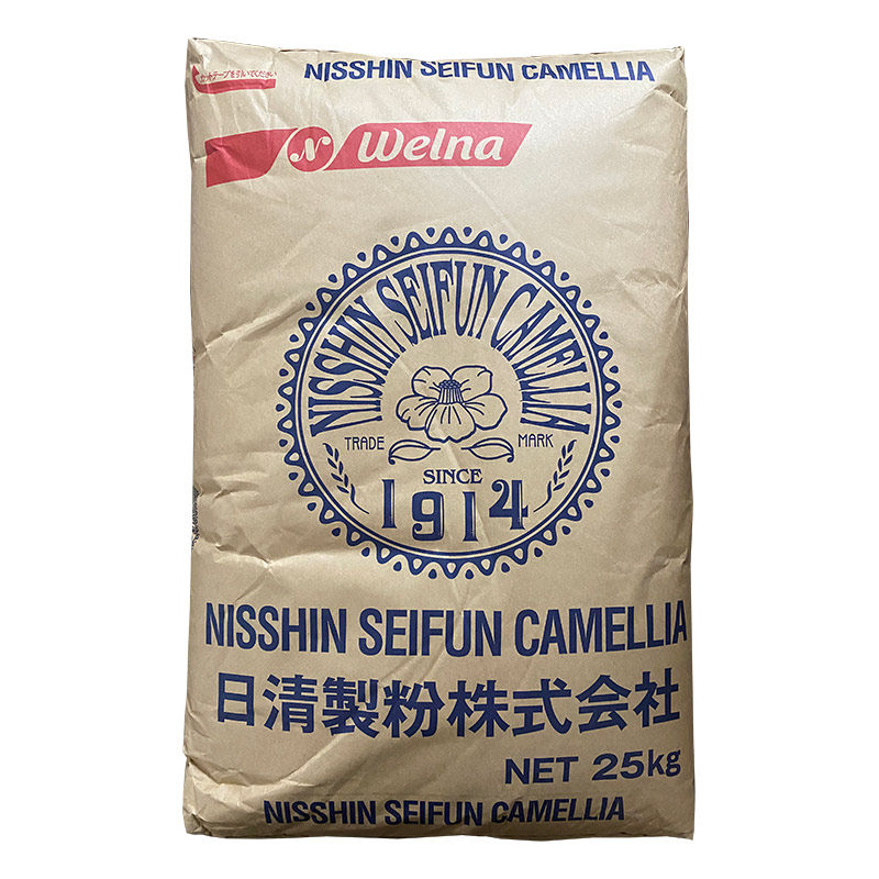 上海现货日本原装日清特选强力小麦粉山茶花高筋粉面包粉面粉25kg