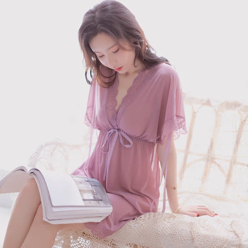 情趣内衣透明薄纱超薄_性感睡衣女夏2022年新款超薄纱透明火辣睡裙