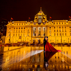 古香视觉上海旅游外滩夜景自然风婚纱摄影团购特价无任何隐形消费