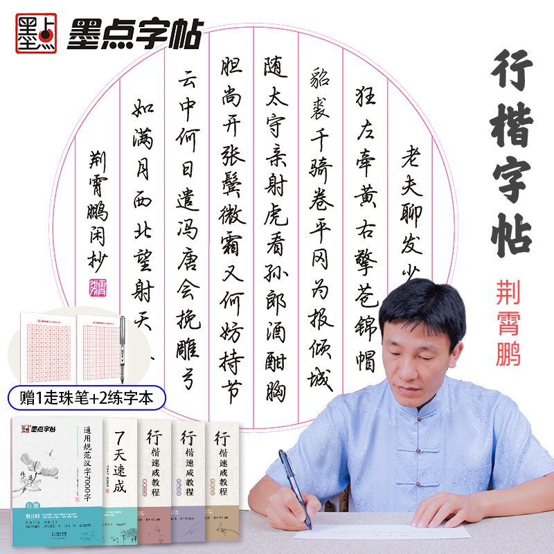 荆霄鹏行楷字帖成人行书男女生漂亮字帖墨点字帖初学者行书行楷笔画