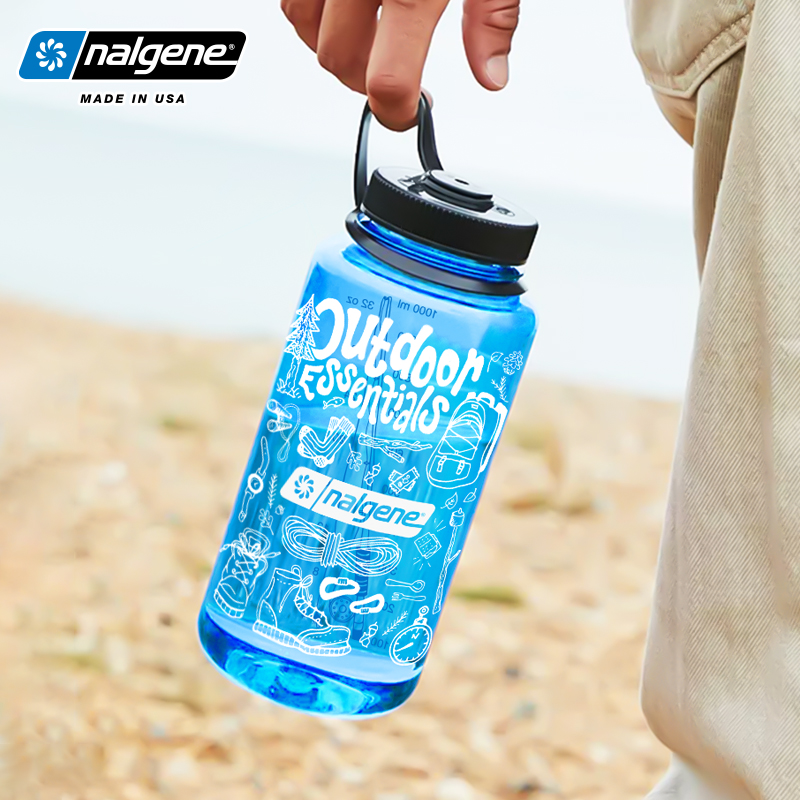 nalgene乐基因美国塑料水杯运动户外水壶健身大容量便携印制款