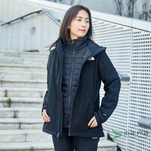 23秋冬款heNorthFace北面女户外防水棉内胆三合一冲锋衣外套5B1X