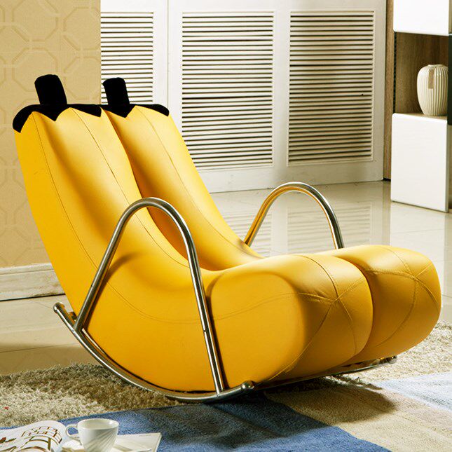 懒人沙发 个性创意 欧式_创意单人懒人沙发香蕉躺椅摇椅摇摇椅个性