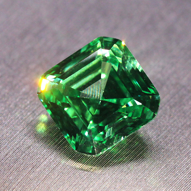 阿斯切正方形金绿宝石裸石戒面橄榄石彩宝戒指吊坠项链未镶嵌清新