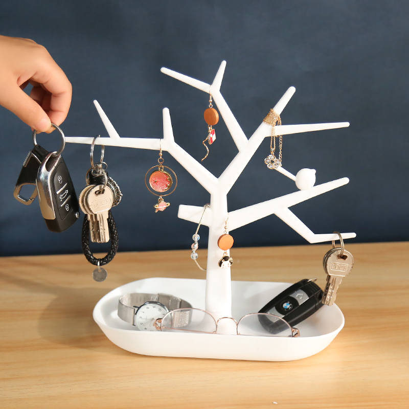 进门钥匙收纳 门口门厅装放的收纳盒客厅创意摆件 玄关桌面置物架