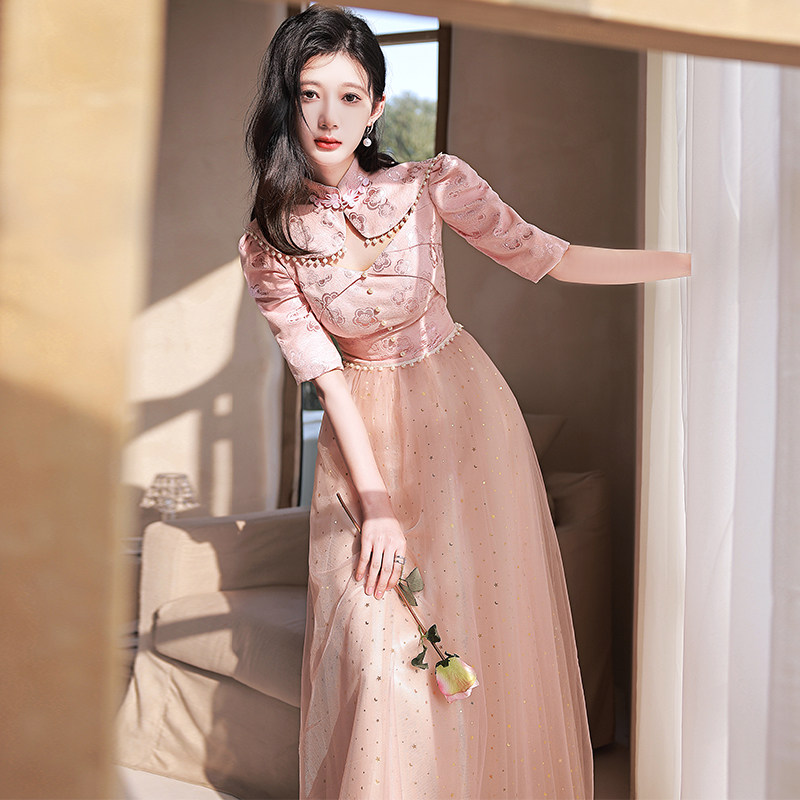 伴娘裙仙气小个子