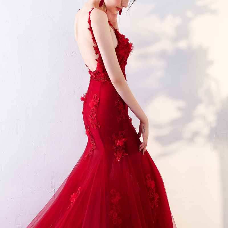 敬酒服新娘2019新款夏季鱼尾长款红色结婚晚礼服裙修身婚纱拖尾女在类目 女装/女士精品, 婚纱/旗袍/礼服, 礼服/晚装中 - 来自Buy2taobao.com提供专业的淘宝代购服务