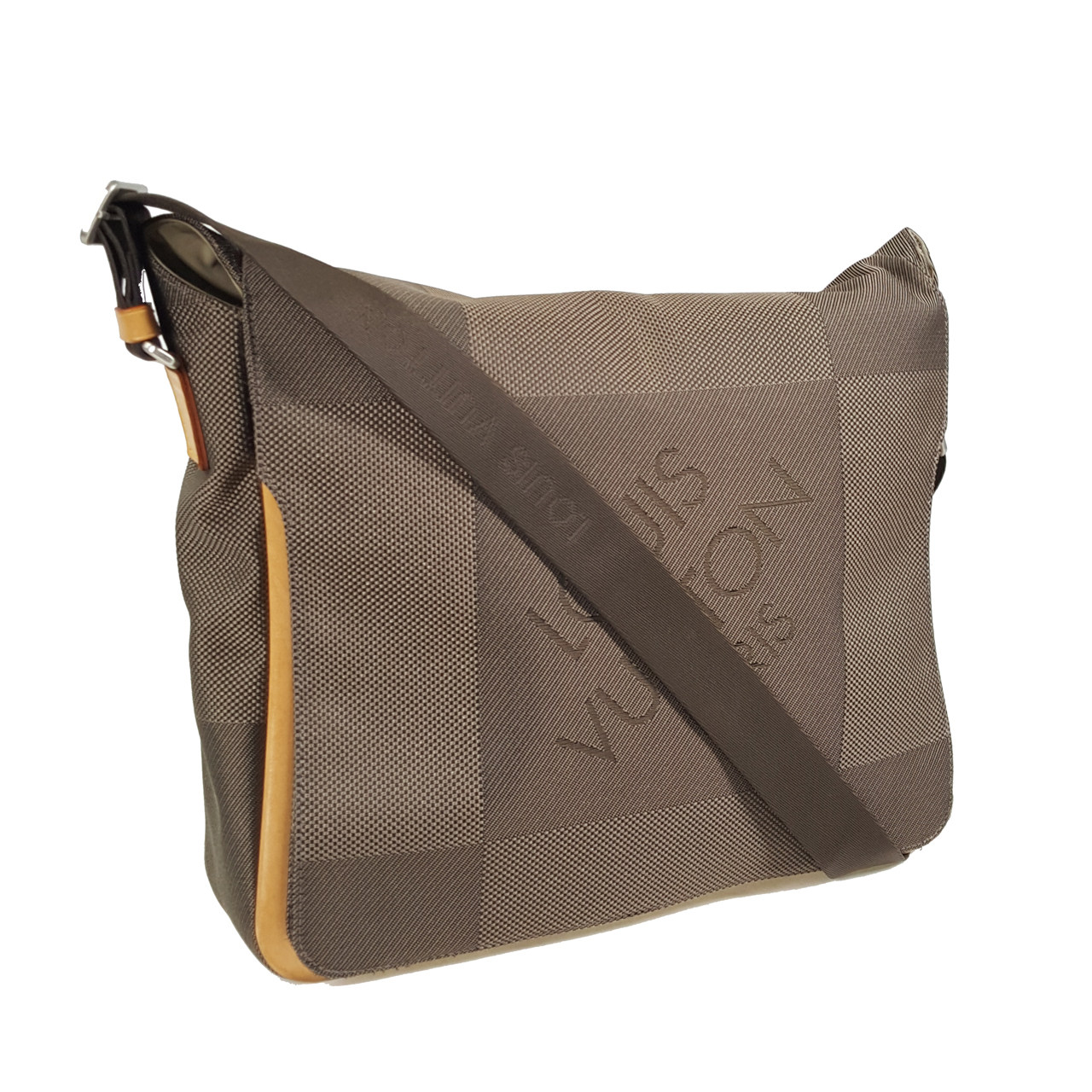 [无保留价][8.5新]路易威登lv男士绿色帆布单肩包kd171109005