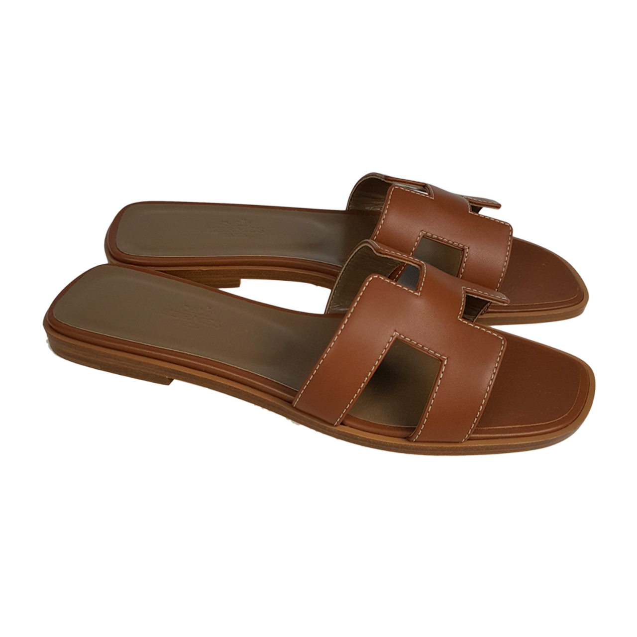 [反季清仓][9.8新]爱马仕hermes女士棕色拖鞋hj171018033