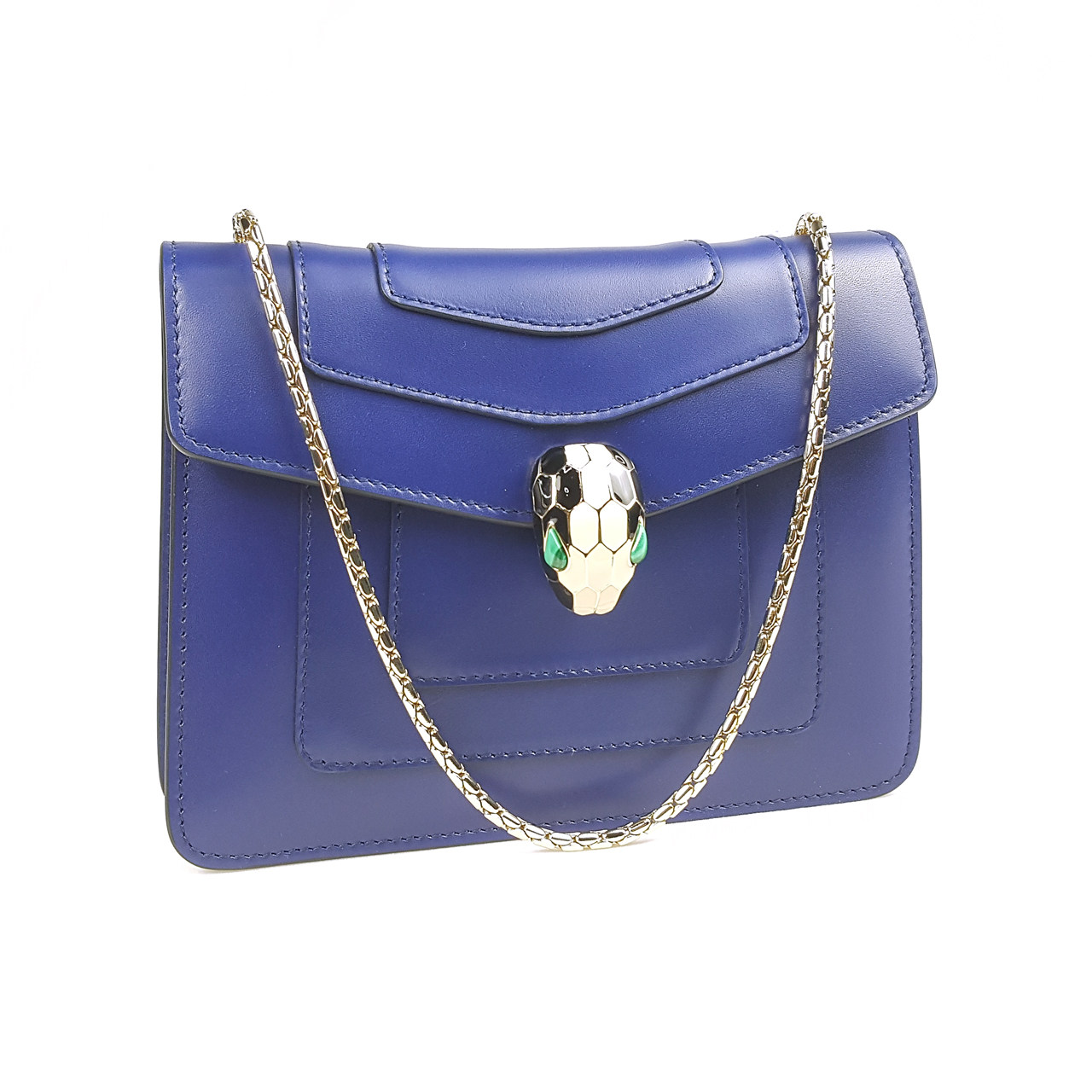 [即拍即得][未使用]宝格丽bvlgari女士蓝色链条包高端好货 - 拍卖