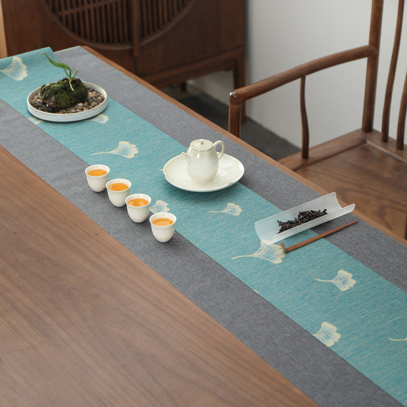 茶席防水日式禅意桌布简约麻布茶具茶盘垫子棉麻布艺家用茶道桌旗