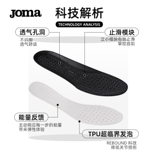 Joma24年新款成人全掌缓震回弹防滑透气吸汗专业足球鞋运动鞋垫