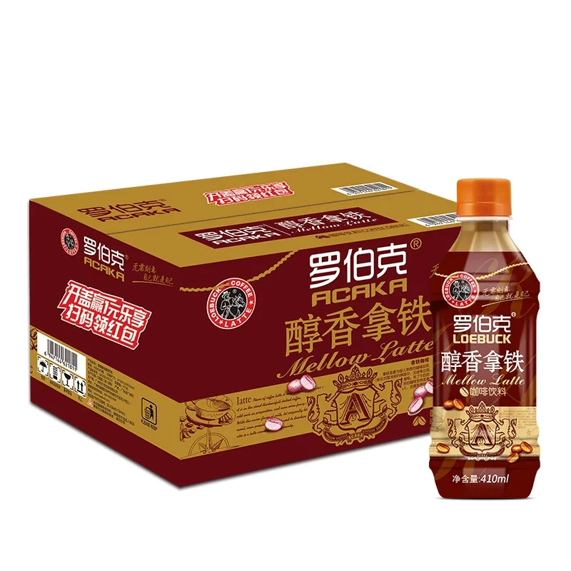 罗伯克醇香拿铁咖啡饮品410ml*15瓶装整箱国产咖啡即饮饮料包邮