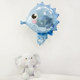 海洋鱼类铝箔气球海星海马章鱼铝膜装饰卡通生日会布置婴儿飘空球