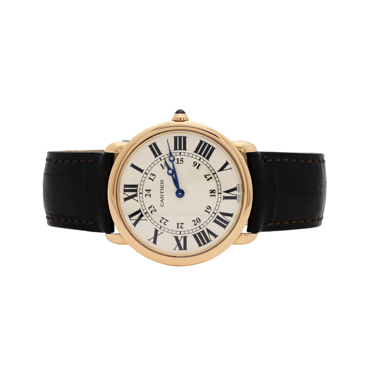 [95新]cartier 卡地亚 男表 路易卡地亚圆形 手动机械 w6800251