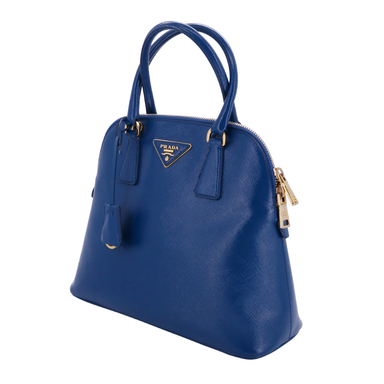 [9.0新]prada普拉达 女士 贝壳包 孔雀蓝色 手提女包