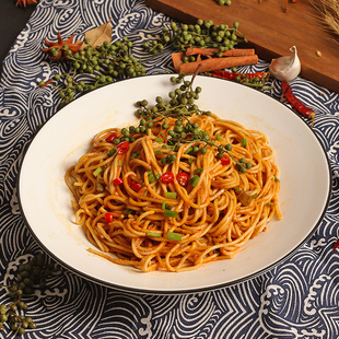 藤椒热干面湖北特产椒麻干拌面非油炸干碱面带调味料包6人份6包装